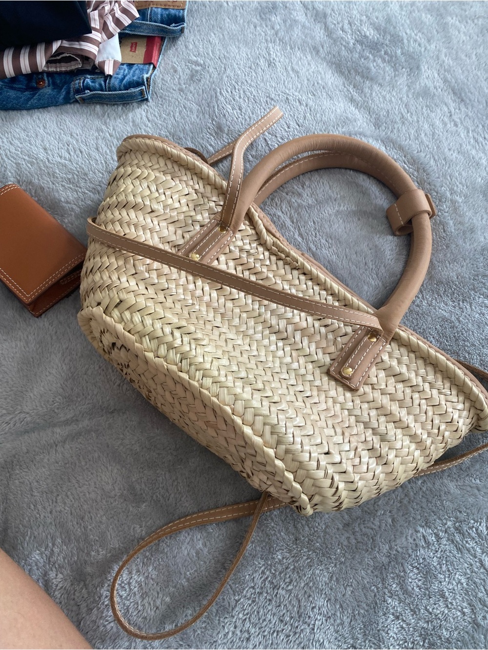 Jacquemus Tan Straw Basket Tote - Picture 2 of 4